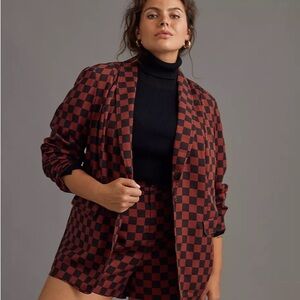 Maeve Checked Long Blazer Women’s Size 8